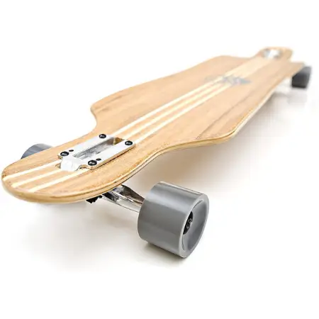 White Wave Bamboo Longboard Skateboard